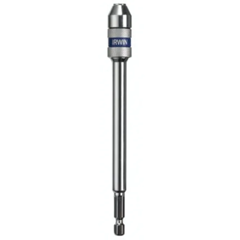 Irwin 4935704 Bit Holder, 1/4 in Drive, 1/4 in Shank, Hex Shank, 6 in L, Carbon Steel
