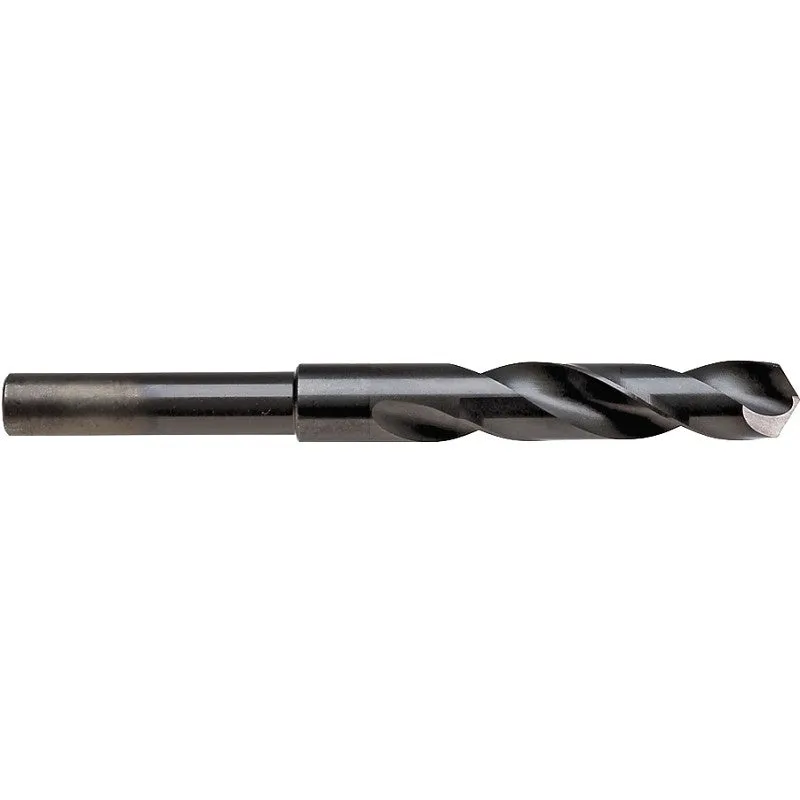 Irwin 91152 Silver and Deming Drill Bit, 13/16 in Dia, 6 in OAL, Spiral Flute, 1/2 in Dia Shank, Flat, Reduced Shank
