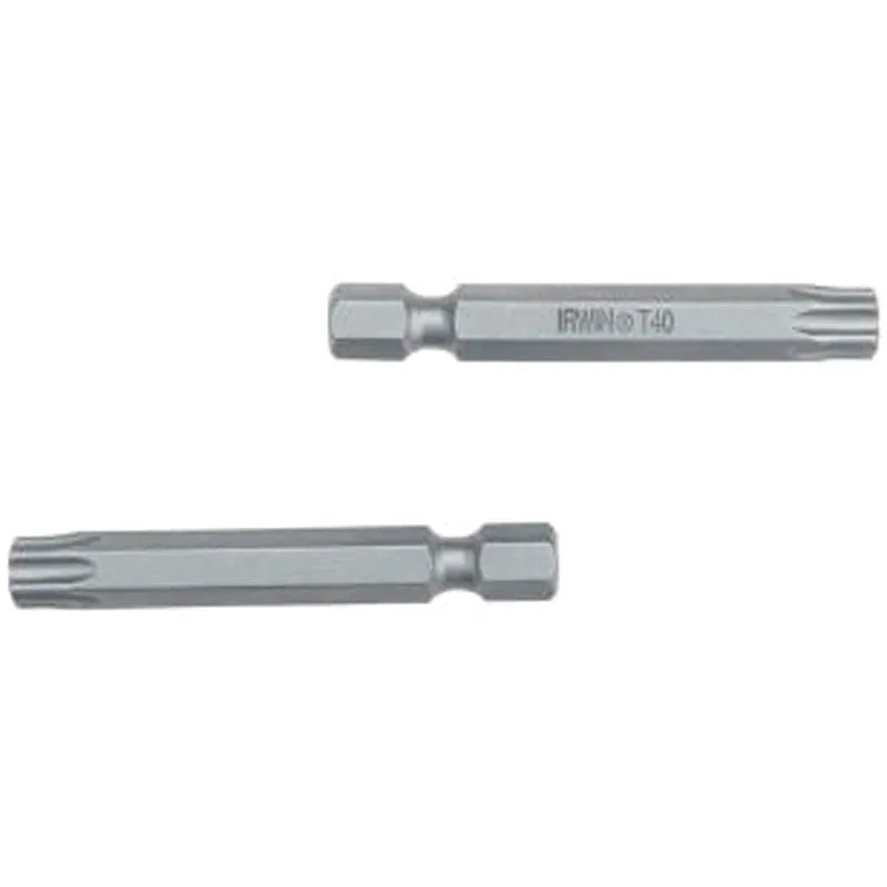 Irwin 93318 Power Bit, T10 Drive, Torx Drive, 1/4 in Shank, Hex Shank, 1-15/16 in L, High-Grade S2 Tool Steel