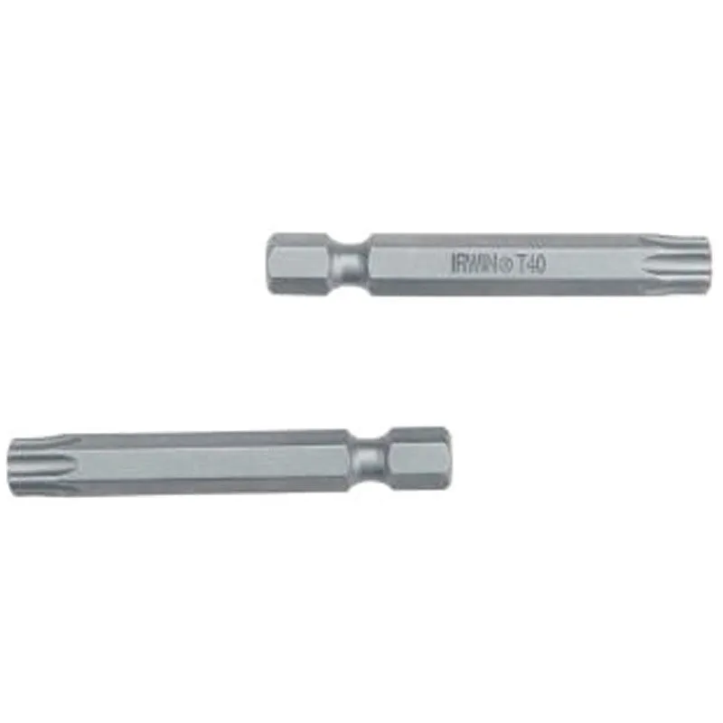 Irwin 93324 Power Bit, T20 Drive, Torx Drive, 1/4 in Shank, Hex Shank, 1-15/16 in L, S2 Steel