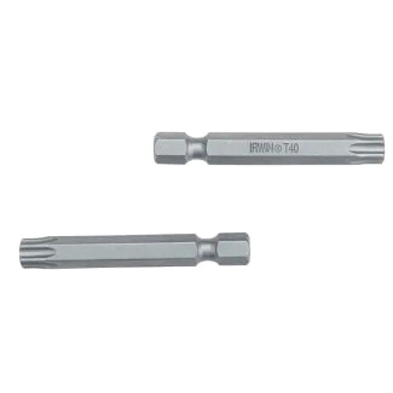 Irwin 93327 Power Bit, T25 Drive, Torx Drive, 1/4 in Shank, Hex Shank, 1-15/16 in L, S2 Steel, 5/PK