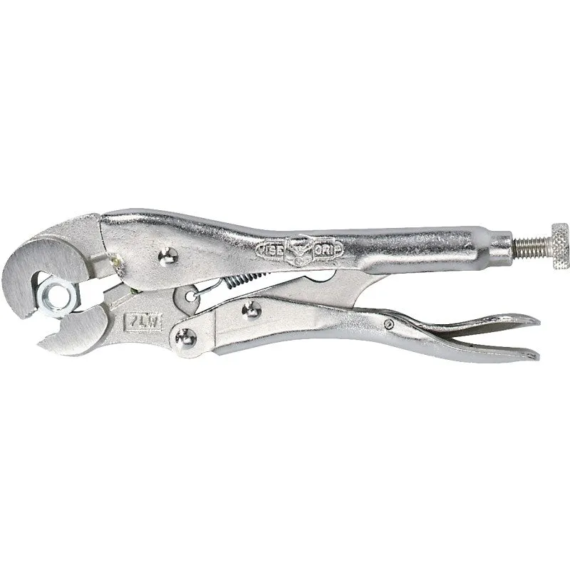 Irwin Original Series 04 Locking Plier, 7 in OAL, 3/4 in Jaw Opening, Plain-Grip Handle, 3/8 in W Jaw, 1-3/16 in L Jaw