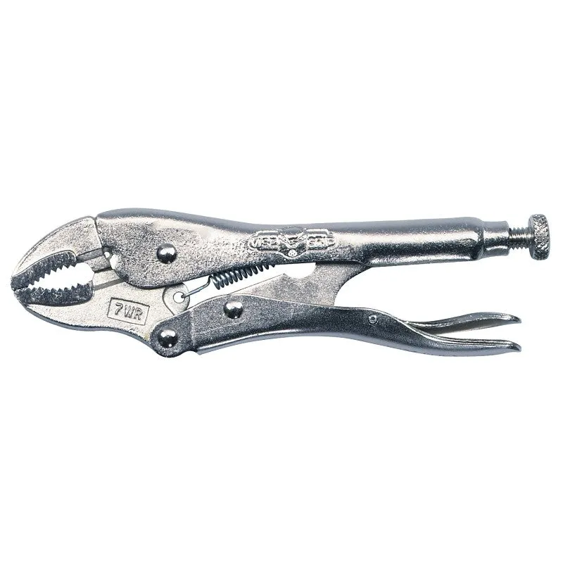 Irwin Original Series 0702L3 Locking Plier, 7 in OAL, 1-1/2 in Jaw Opening, 3/8 in W Jaw, Plain-Grip Handle