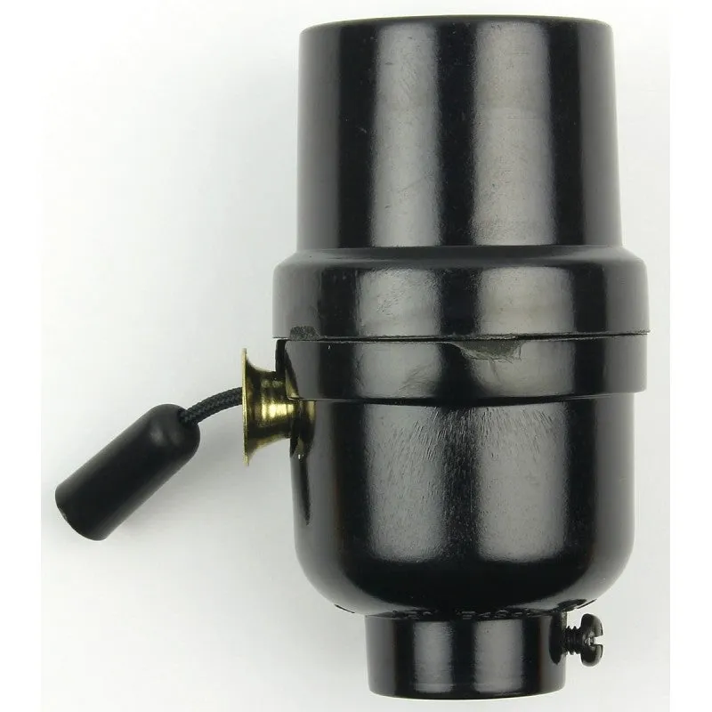 Jandorf 60532 Pull Chain Lamp Socket, 3-Way, 250 V, 250 W, Phenolic Housing Material, Black