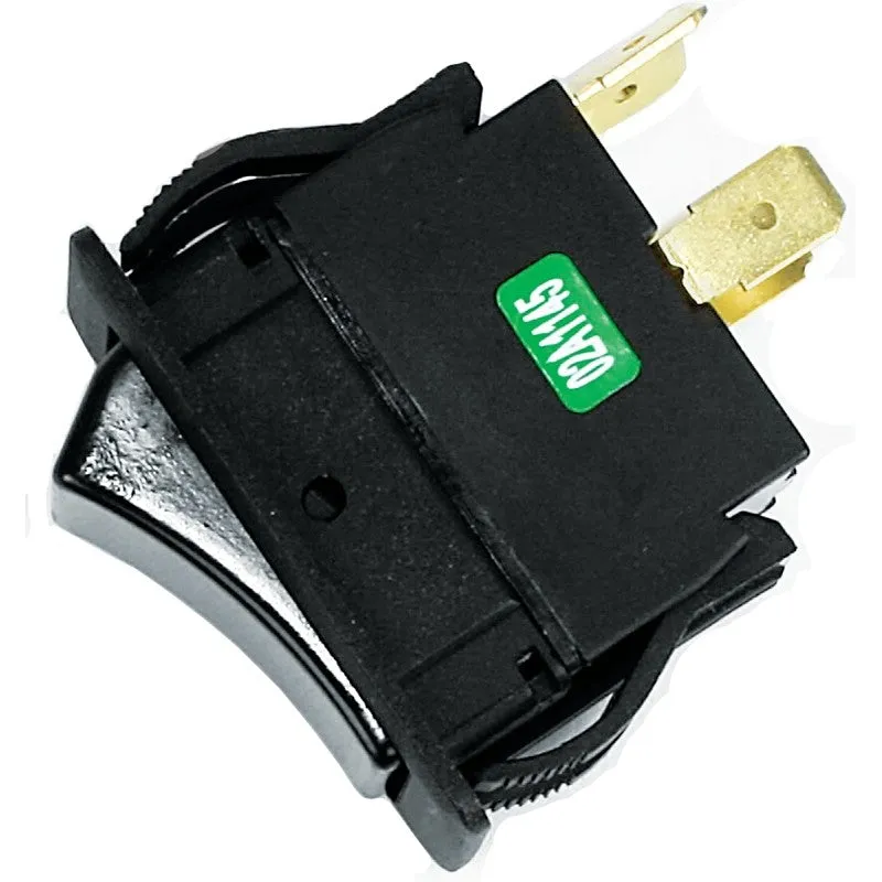 Jandorf 61124 Rocker Switch, 15/20 A, 125/250 V, DPST, Tab Terminal, Black