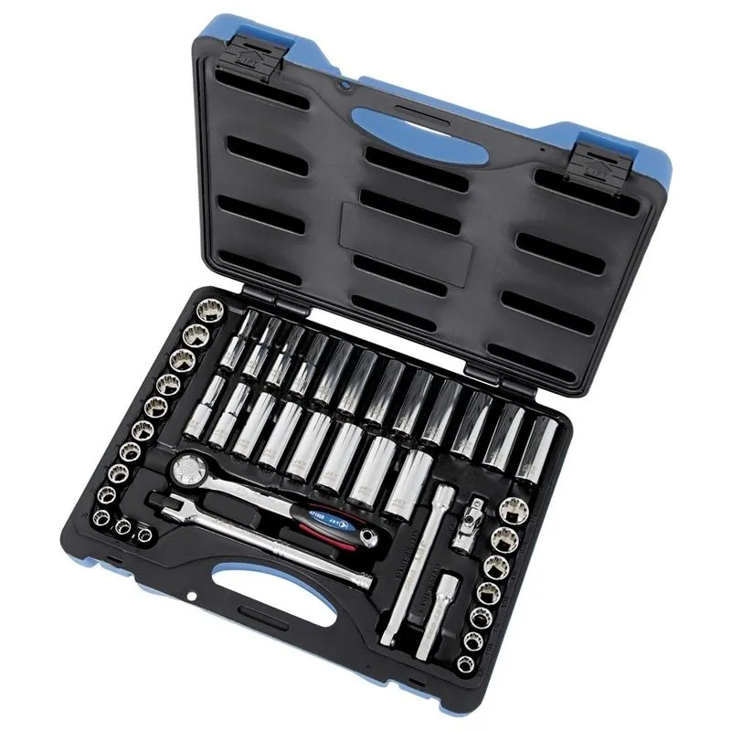 Jet 600242 45 Pc 3/8 Dr S.a.e./metric Socket Wrench Set – 12 Point