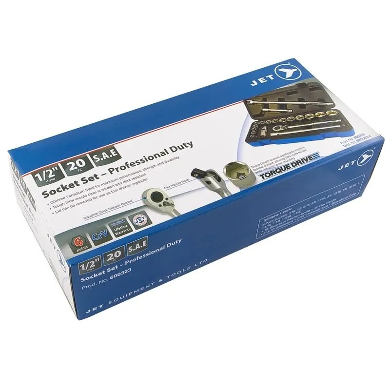 Jet 600323 20 Pc 1/2 Dr S.a.e. Socket Wrench Set – 6 Point