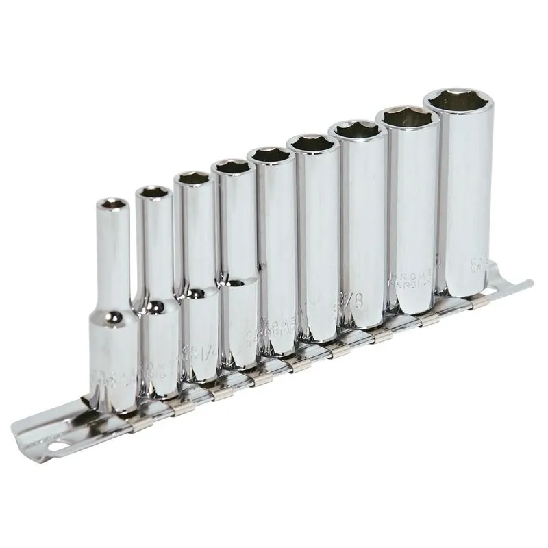 Jet 601107 9 Pc 1/4 Dr Deep S.a.e. Socket Set – 6 Point