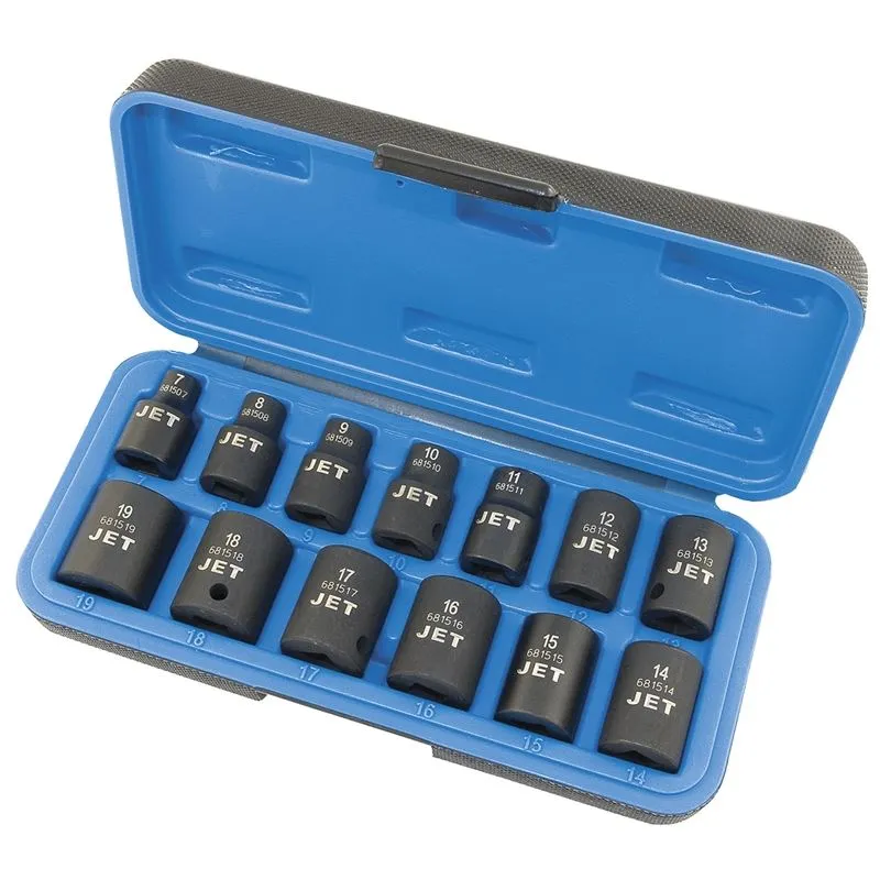 Jet 610217 13 Pc 3/8 Dr Metric Impact Socket Set – 6 Point