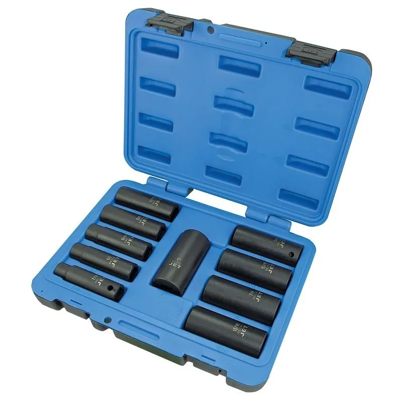 Jet 610303 10 Pc 1/2 Dr Deep S.a.e. Impact Socket Set – 6 Point