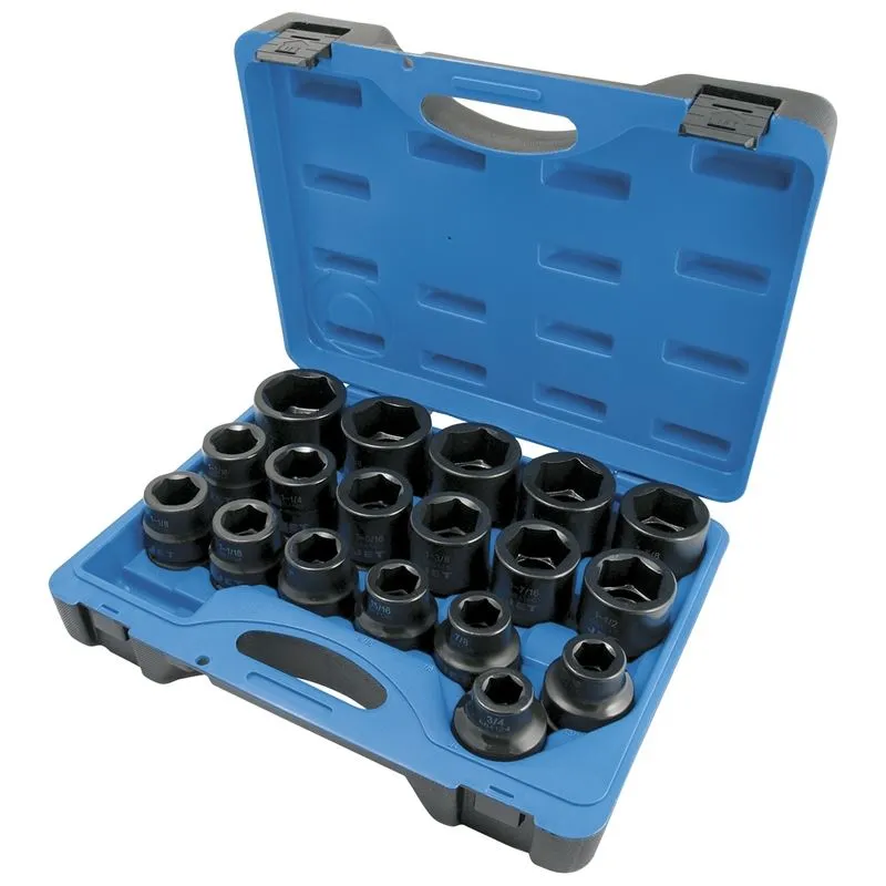 Jet 610509 18 Pc 1 Dr S.a.e. Impact Socket Set – 6 Point