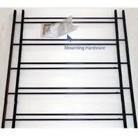 John Sterling 1120 Series 1125-DB Window Guard, 23 to 42 in W, 25 in H, Steel, Dark Black, 3/8 in Bar, 5-Bar (Pack of 3)