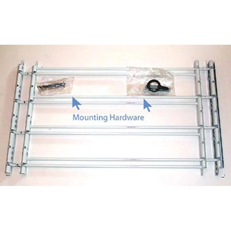 john sterling 1130 series 1134 window guard 24 to 42 in w 14 in h steel white 12 12 in bar 4 bar pac