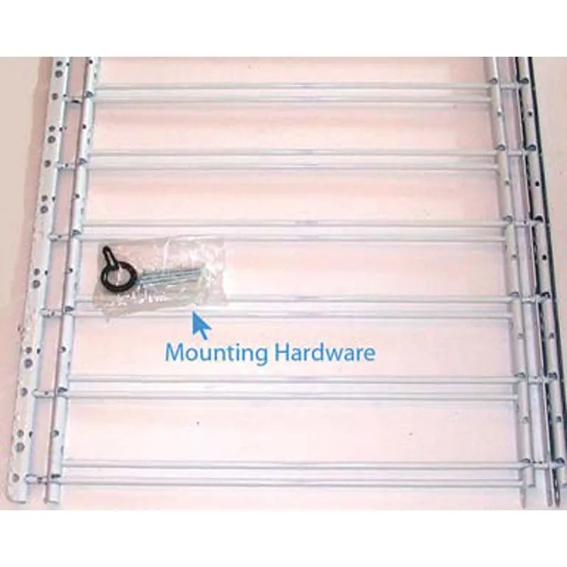 John Sterling 1130 Series 1136 Window Guard, 24 to 42 in W, 22 in H, Steel, White, 20-1/8 in Bar, 6-Bar (Pack of 2)
