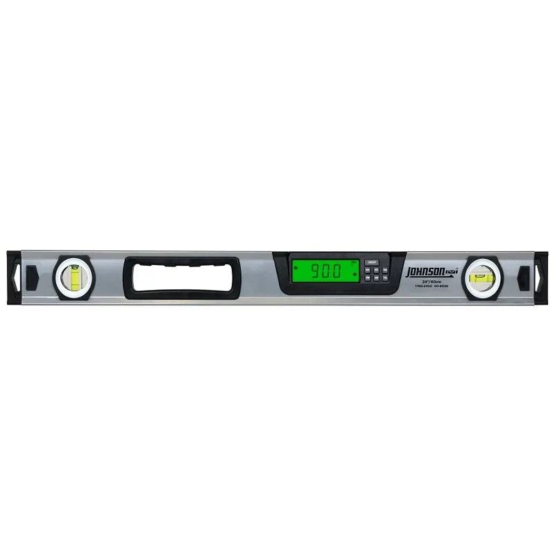 Johnson 1760-2400 Digital Box Level, 24 in L, 2-Vial, Aluminum