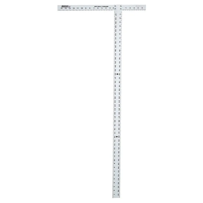 Johnson JTS48 Drywall T-Square, 1/8 in Graduation, Aluminum