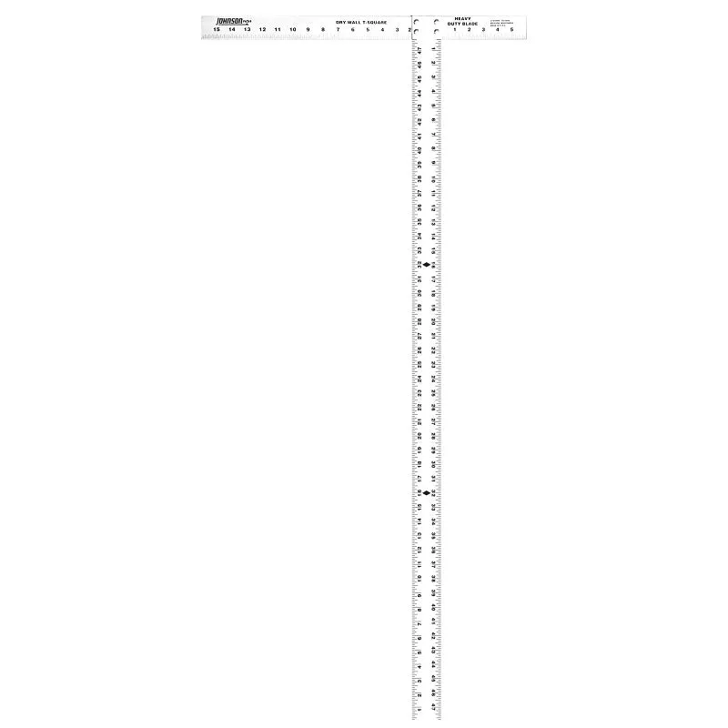 Johnson JTS54HD T-Square, 54 in L, 24 in W, 3/16 in Thick, SAE Graduation, Aluminum