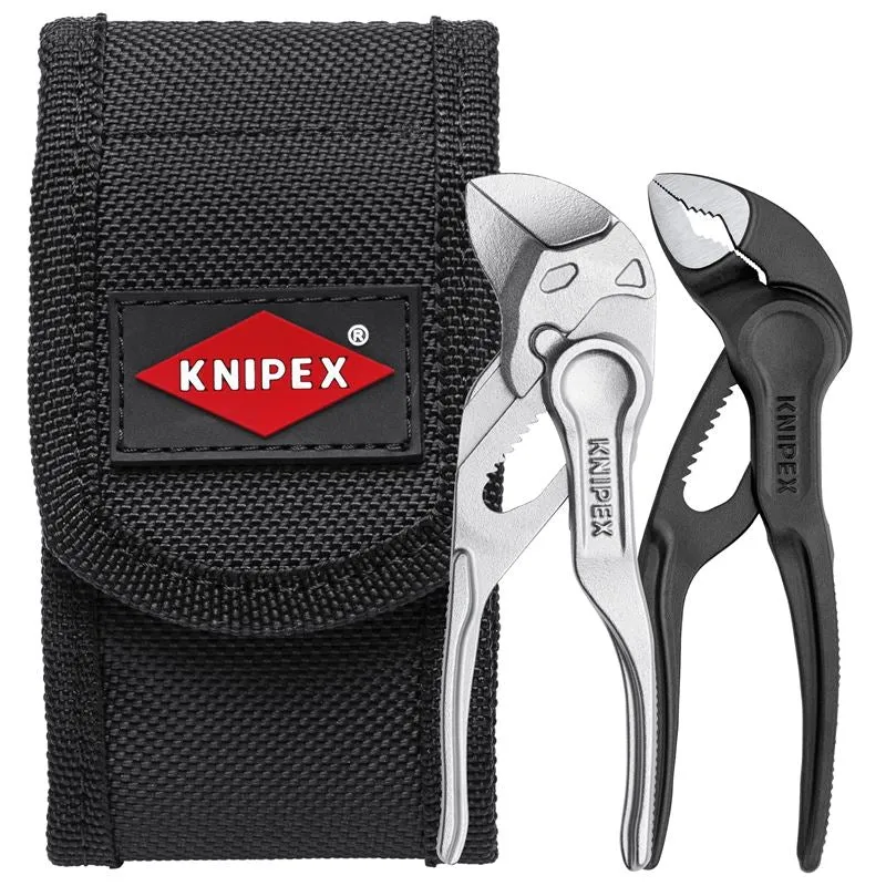 KNIPEX 00 20 72 V04 XS 2 Pc Mini Pliers Set XS in Belt Pouch