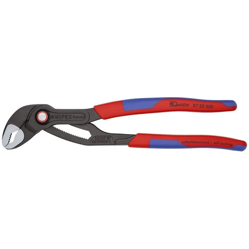 KNIPEX 87 22 250 SBA 10in Cobra QuickSet Water Pump Pliers