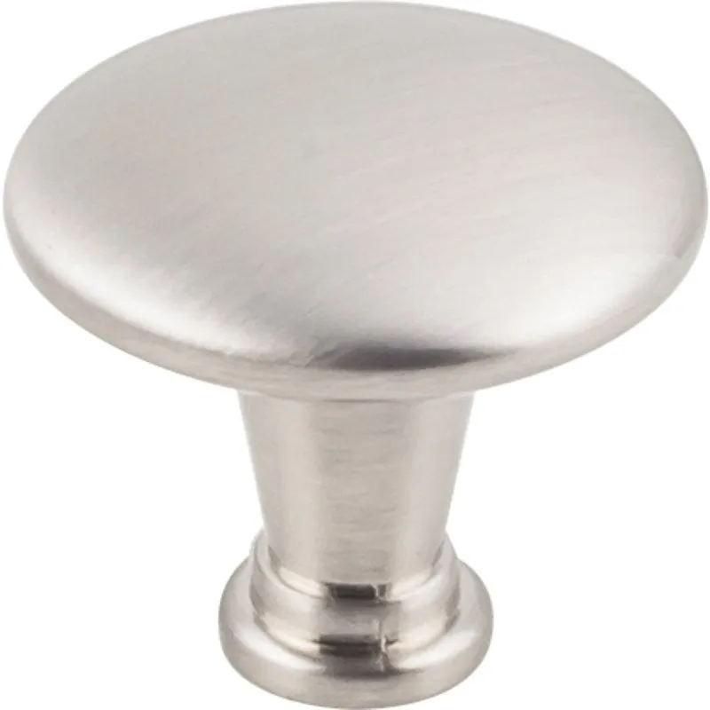 KasaWare K591SN-10 Cabinet Knob, 1-1/8 in Projection, 1-1/4 in Dia, Zinc, Satin Nickel, 10/PK
