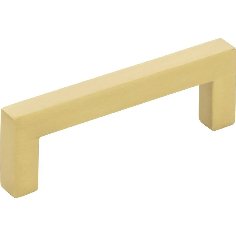 KasaWare K7063BG-8 Square Bar Cabinet Pull, 3-3/8 in L Handle, 1-1/8 in Projection, Zinc, Brushed Gold