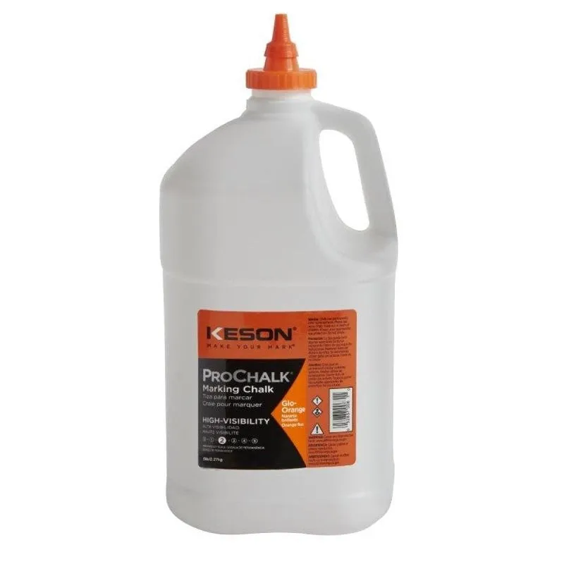 Keson PROCHALK Series 105GO Marking Chalk Refill, 5 lb, Glow Orange
