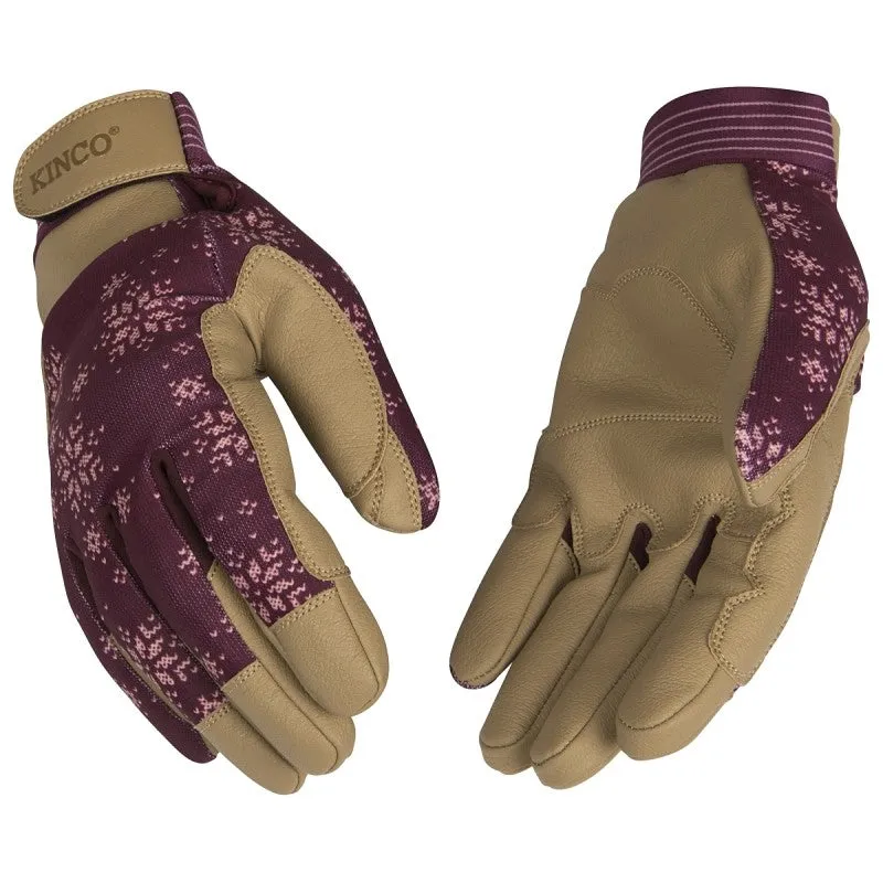 KincoPro 2002HKWS Breathable, Washable Gloves, Women’s, S, Wing Thumb, Hook and Loop Pull-Strap Cuff, Synthetic Leather