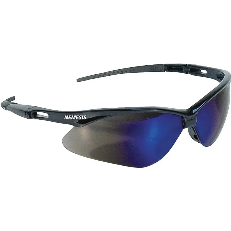 KleenGuard Nemesis Series 14481 Universal Safety Glasses, Unisex, Mirror Lens, Polycarbonate Lens, Wraparound Frame (Pack of 12)