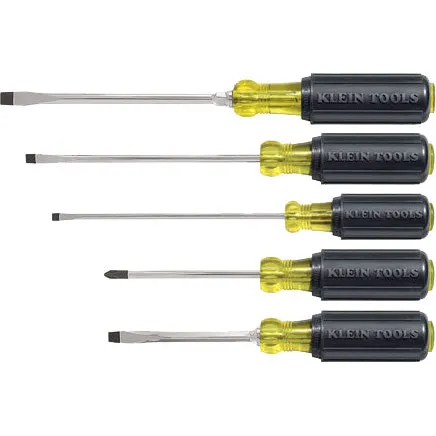 Klein 85075 5-Piece Cushion-Grip Screwdriver Set