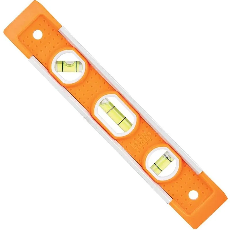 Klein Tools 935 Torpedo Level, 9 in L, 3-Vial, Magnetic, Plastic, Orange