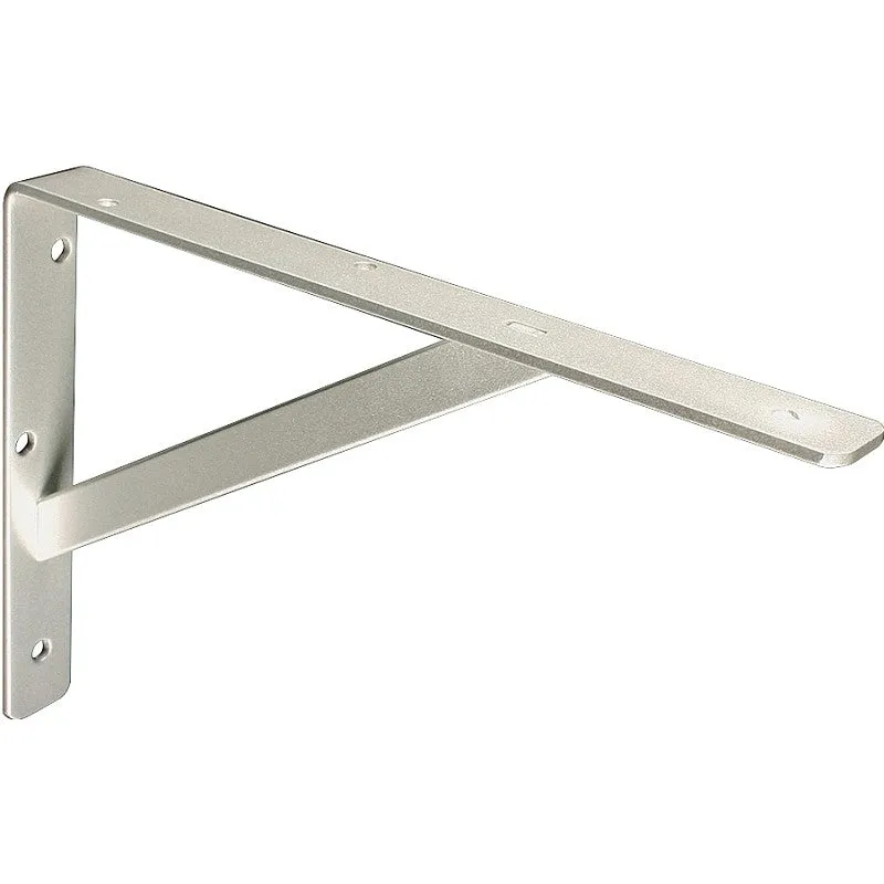 Knape & Vogt 208 TI 300 Shelf L-Bracket, 12 in L, Steel, Titanium