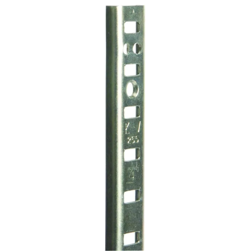 Knape & Vogt 255 PK255 ZC 24 Shelf Standard, 500 lb, 23 ga Thick Material, 5/8 in W, 24 in H, Steel, Zinc (Pack of 20)
