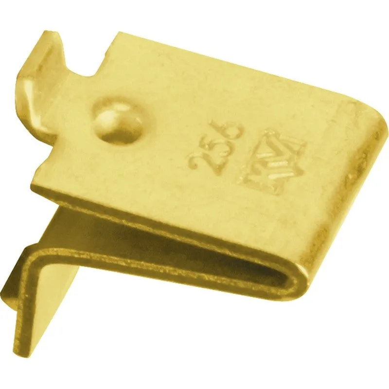 Knape & Vogt 256 BR Pilaster Shelf Support Clip, Adjustable, Brass, Steel (Pack of 100)