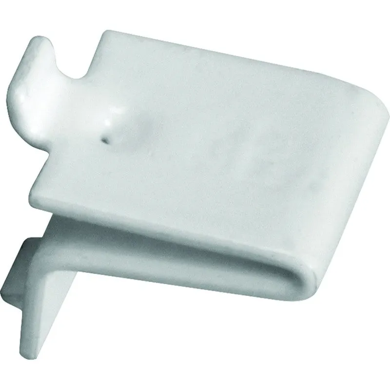 Knape & Vogt 256S WH Pilaster Shelf Support Clip, Adjustable, Specifications: 23 ga Thickness, Steel, White, Mortise (Pack of 100)