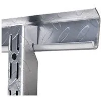 Knape & Vogt HEAVYWEIGHT 0221-40PM Hang Track, 400 lb, 2 in W, 40 in H, Steel, Platinum (Pack of 6)
