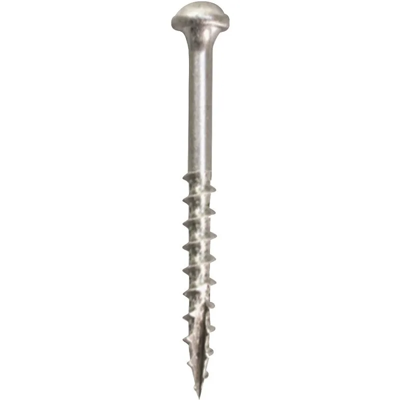 Kreg SML-C150S5-100 Pocket-Hole Screw, #8 Thread, 1-1/2 in L, Coarse Thread, Maxi-Loc Head, Square Drive, Sharp Point