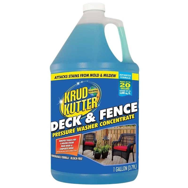 Krud Kutter Advanced Formula 385465 Deck and Fence Pressure Washer Concentrate, Liquid, 1 gal Bottle (Pack of 4)