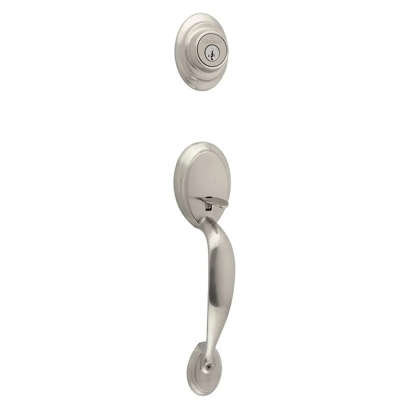 Kwikset 687 DAXP15SMTCP Combination Lockset, Dakota Design, Satin Nickel, Knob Interior Handle, 3 Grade, Metal