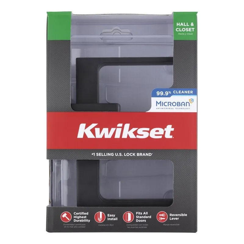 Kwikset Signature Series 720SAL 514 SQT CP Passage Lever, Matte, Zinc, Residential, Left, Right Hand, 1 Grade