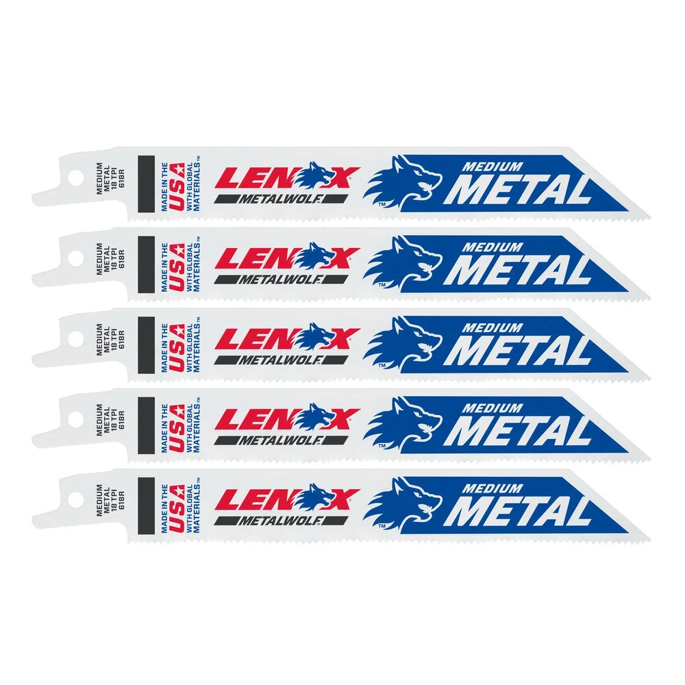 LENOX 20566618R METALWOLF™ WAVE EDGE™ 6″ Reciprocating Saw Blades 18 TPI – 5/PK
