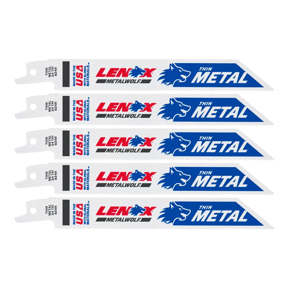 LENOX 20568624R METALWOLF™ WAVE EDGE™ 6″ Reciprocating Saw Blades 24 TPI – 5/PK