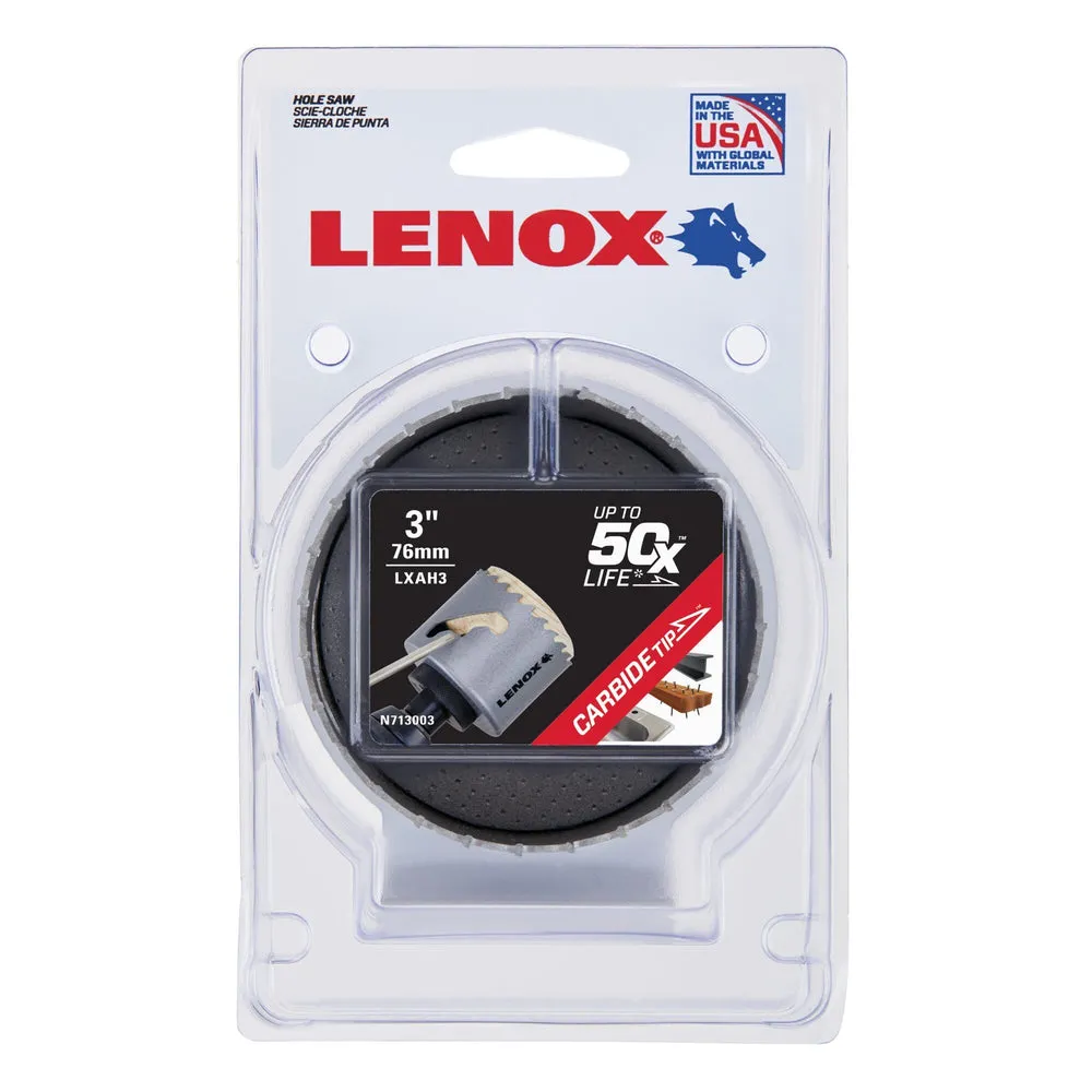 LENOX LXAH3 Speed Slot® Carbide Tipped Hole Saw 76mm / 3″