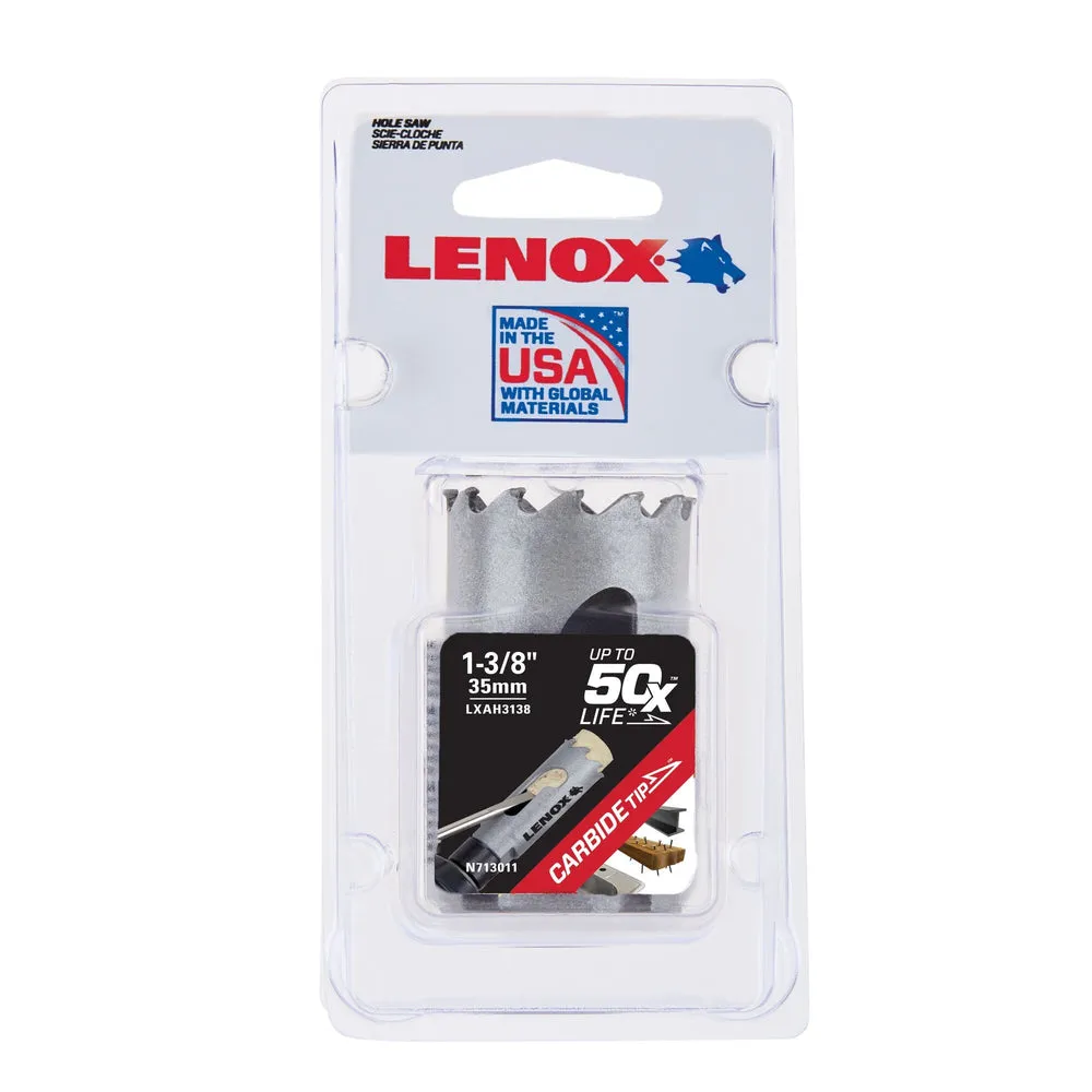 LENOX LXAH3138 Speed Slot® Carbide Tipped Hole Saw 35mm / 1-3/8″