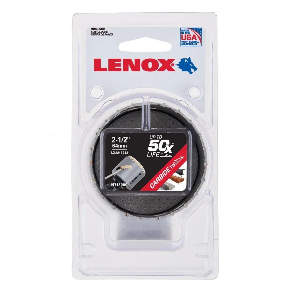 LENOX LXAH3212 Speed Slot® Carbide Tipped Hole Saw 64mm / 2-1/2″