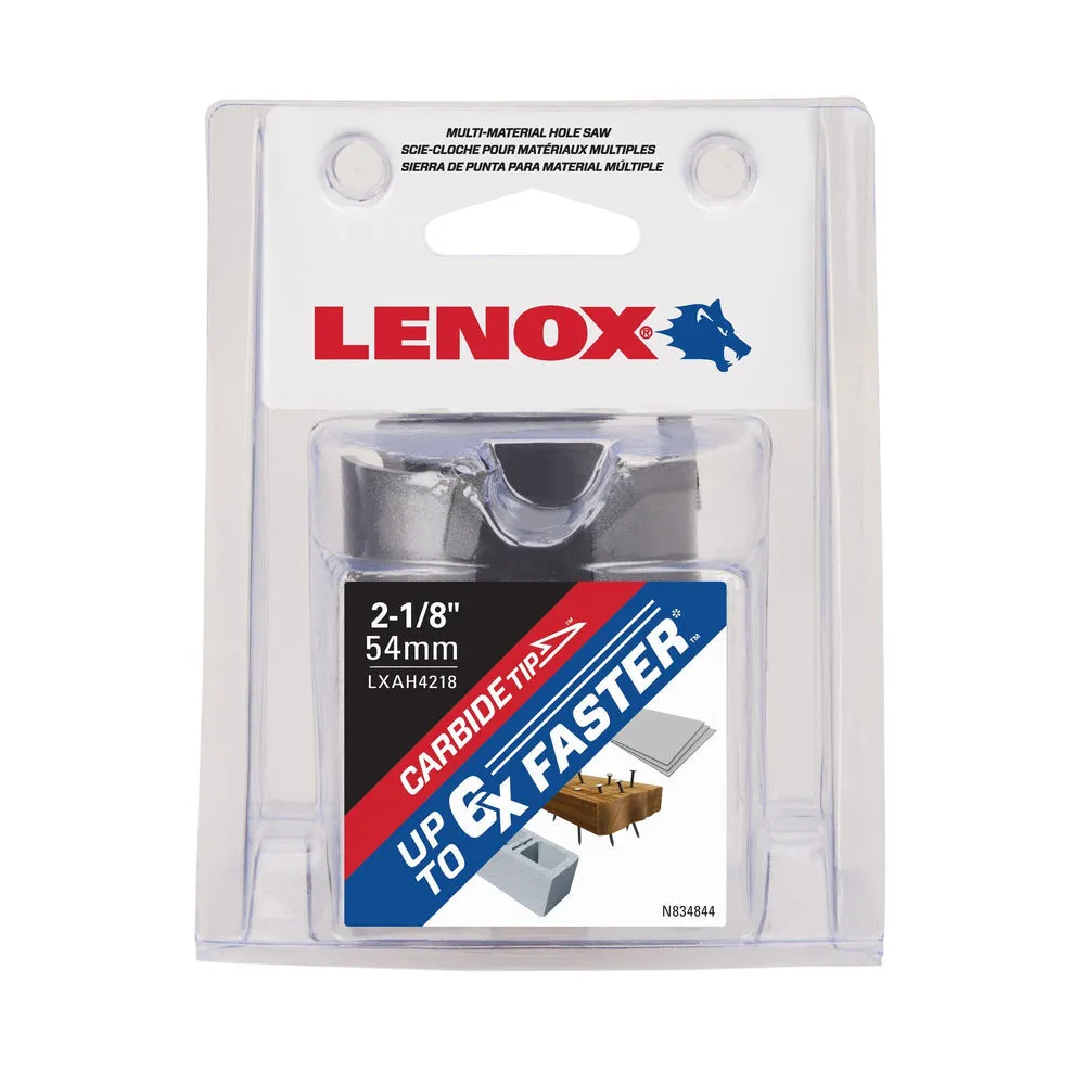 LENOX LXAH4218 LX 2 1/8″ (54MM) MM CARBIDE HOLE SAW