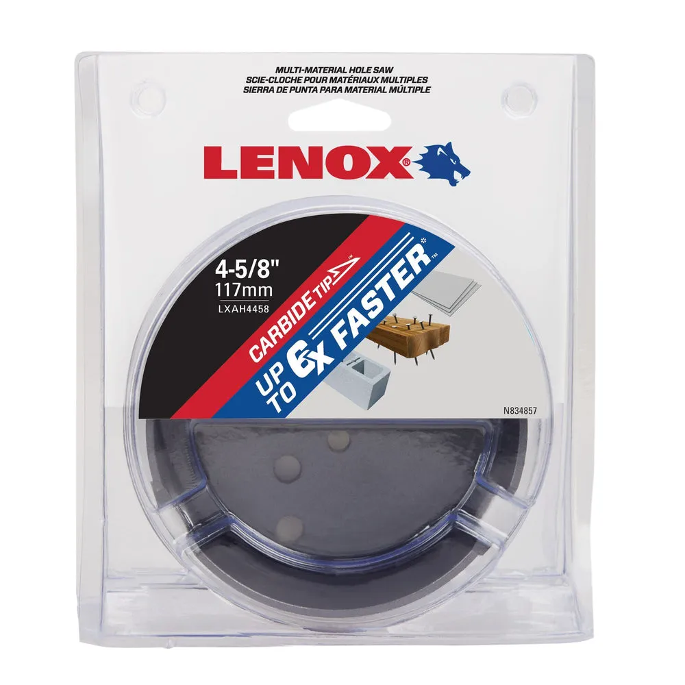 LENOX LXAH4458 LX 4 5/8″ (117MM) MM CARBIDE HOLE SAW