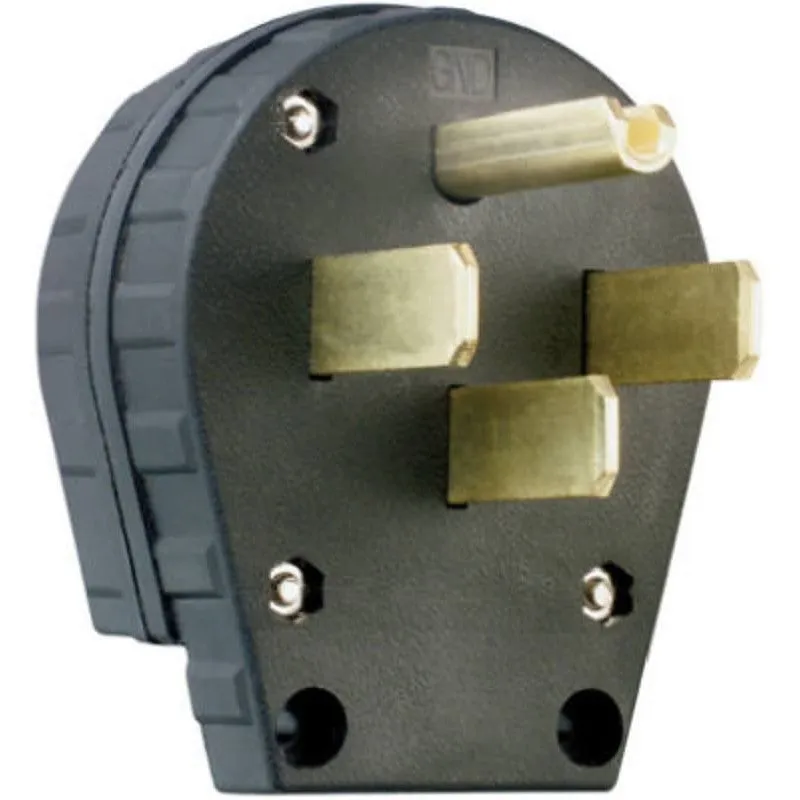 Legrand 3867CC5 Electrical Plug, 3 -Pole, 50 A, 125/250 V, NEMA: NEMA 10-30P, 10-50P, Black