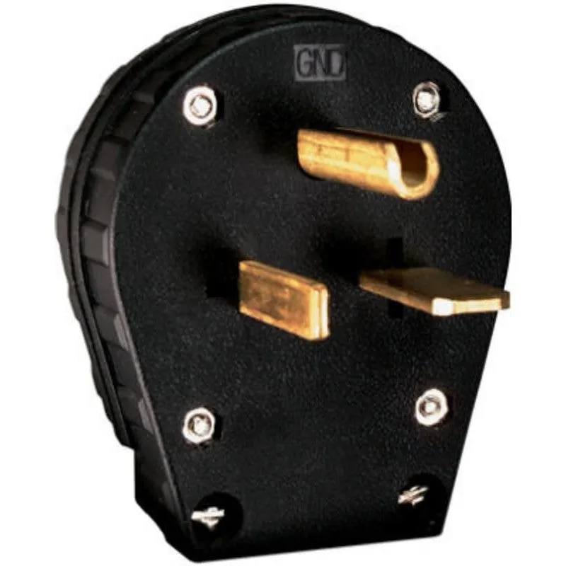 Legrand 3869CC5 Electrical Plug, 2 -Pole, 30, 50 A, 250 V, NEMA: NEMA 6-30P, 6-50P, Black