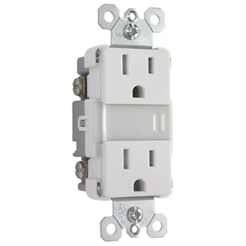 legrand radiant series ntl885trwcc6 nightlight with outlets 15 a 120125 v led lamp white