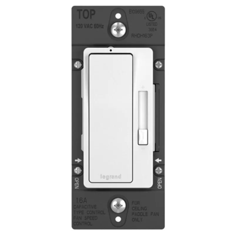 Legrand Radiant Series RHDH163PTCCCV6 Fan Speed Control De-Hummer, 1-Pole, 1.6 A, 120 V